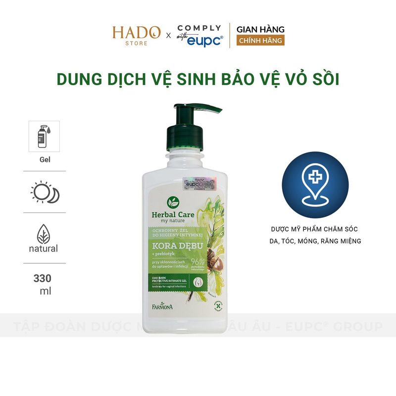 Dung dịch vệ sinh phụ nữ vỏ sồi Farmona Herbal Care 330ml