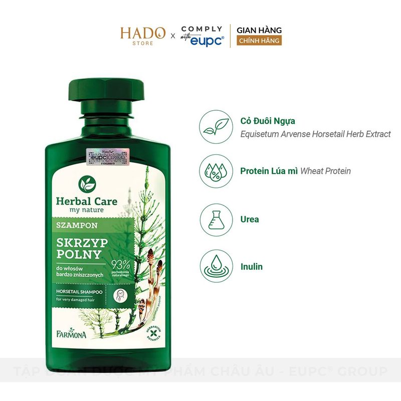 Dầu gội cỏ đuôi ngựa cho tóc hư tổn Farmona Herbal Care 330ml - ảnh 2