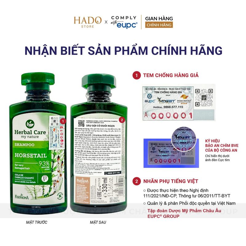 Dầu gội cỏ đuôi ngựa cho tóc hư tổn Farmona Herbal Care 330ml - ảnh 4