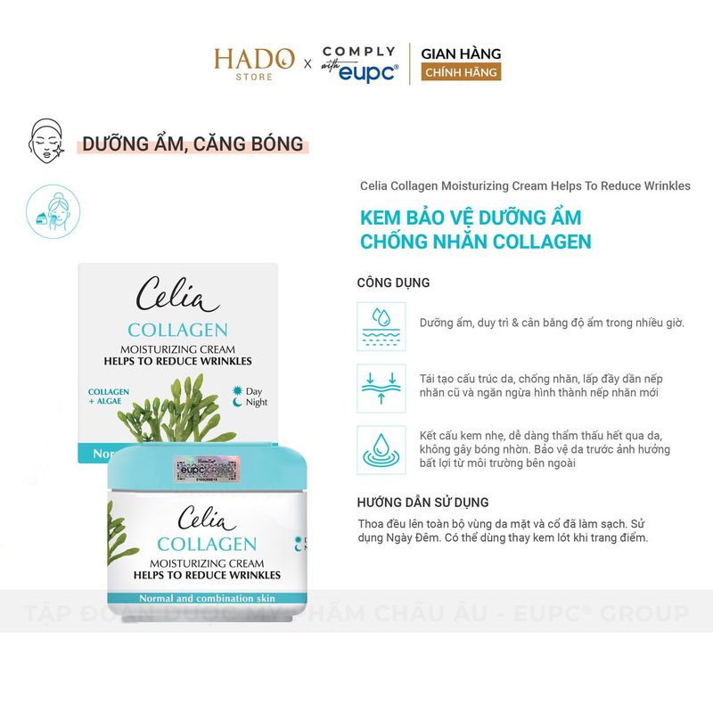 Kem dưỡng ẩm giúp giảm nếp nhăn Celia Collagen 50ml - ảnh 3