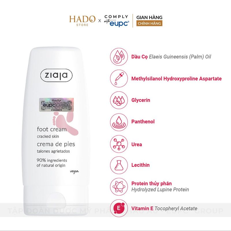 Kem dưỡng gót chân nứt nẻ thuần chay Ziaja 60ml