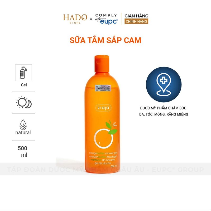 Sữa tắm Sáp cam dịu nhẹ Ziaja Orange Butter 500ml