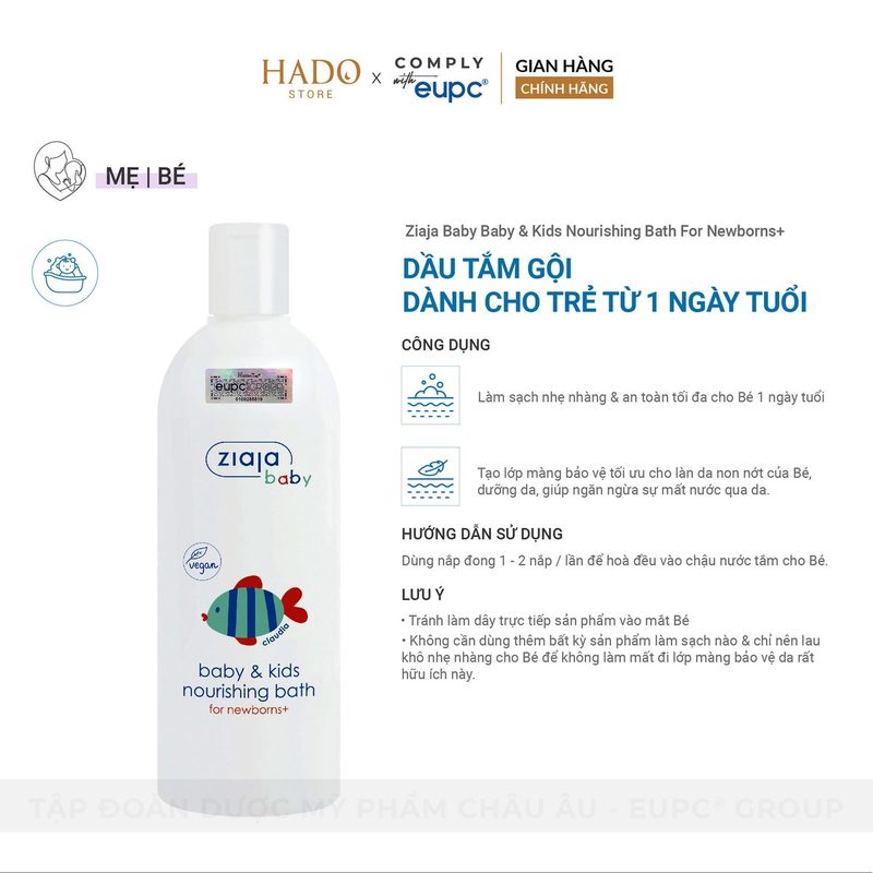Dầu tắm gội cho trẻ sơ sinh Ziaja Baby 370ml - ảnh 2