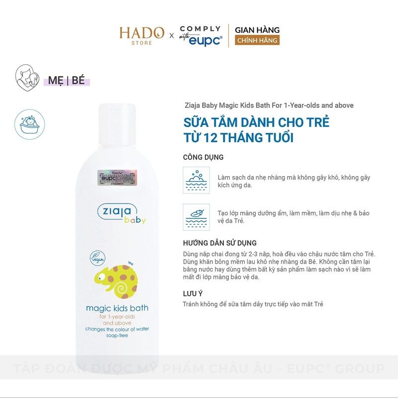 Sữa tắm cho trẻ từ 12 tháng tuổi Ziaja Baby 400ml - ảnh 2
