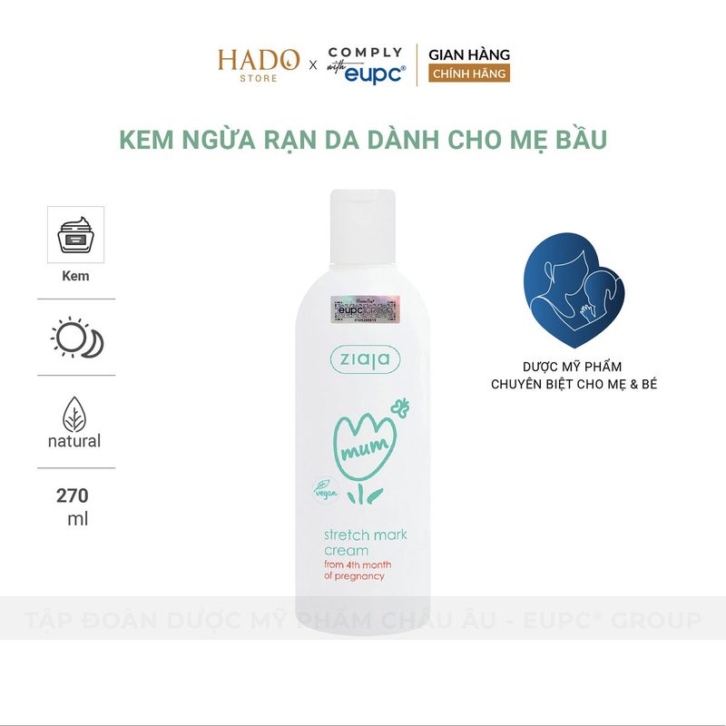 Kem dưỡng da vùng rạn cho mẹ bầu Ziaja Mum 270ml - ảnh 3