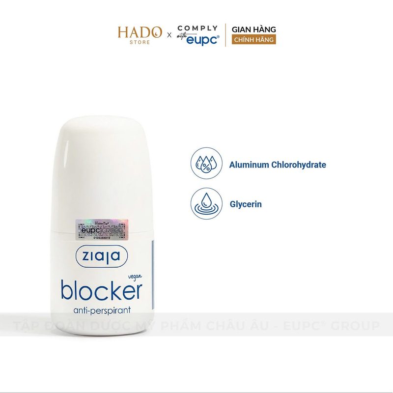 Lăn khử mùi kiểm soát mồ hôi Blocker Ziaja 60ml