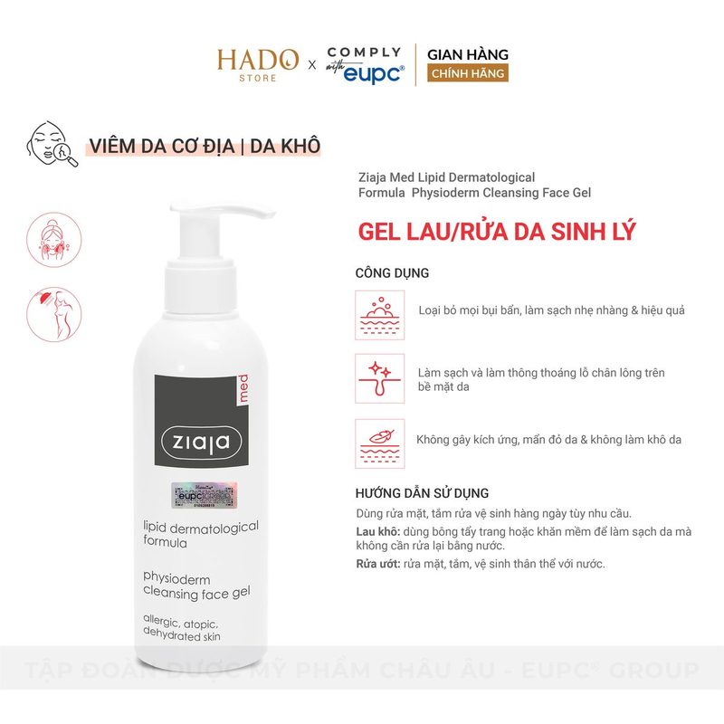 Gel làm sạch da sinh lý không cần rửa lại Ziaja Med 200ml - ảnh 3
