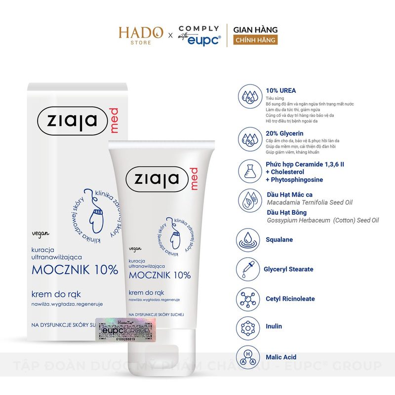 Kem dưỡng mềm da 10% Urê Ziaja Med 100ml - ảnh 2