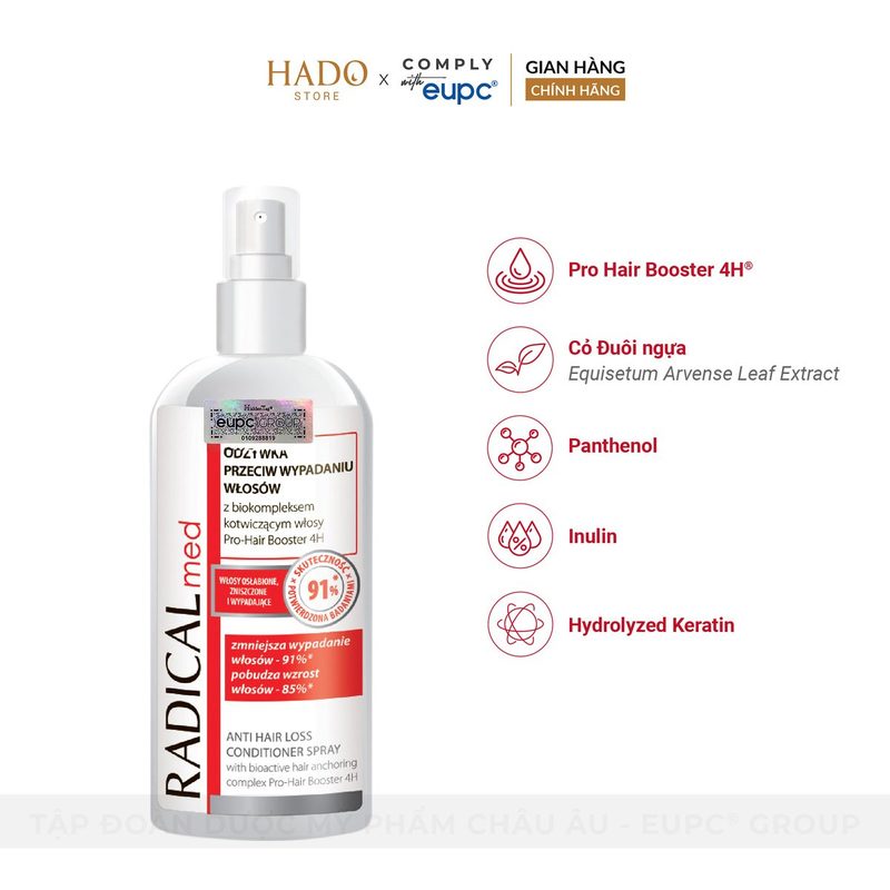 Xịt dưỡng tóc giảm gãy rụng Farmona Radical Med 200ml - ảnh 2