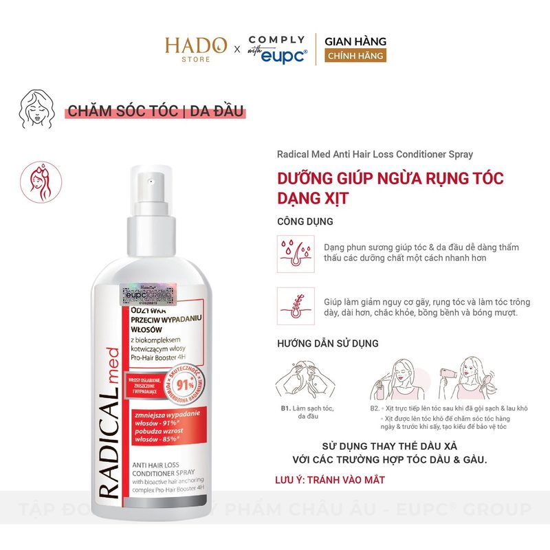 Xịt dưỡng tóc giảm gãy rụng Farmona Radical Med 200ml - ảnh 3