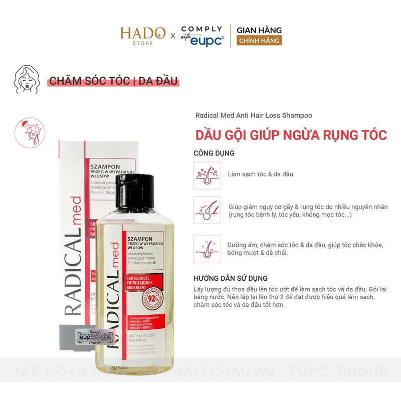 Dầu gội dưỡng tóc giảm gãy rụng Farmona Radical Med 100ml - ảnh 3