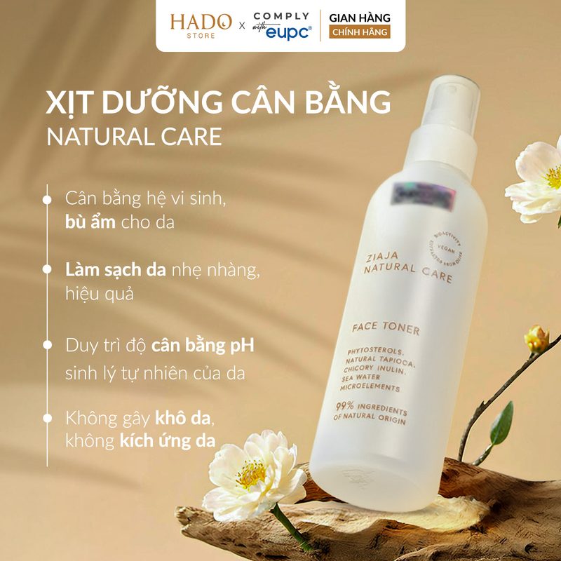 Xịt dưỡng cân bằng da Ziaja Natural Care 200ml - ảnh 3